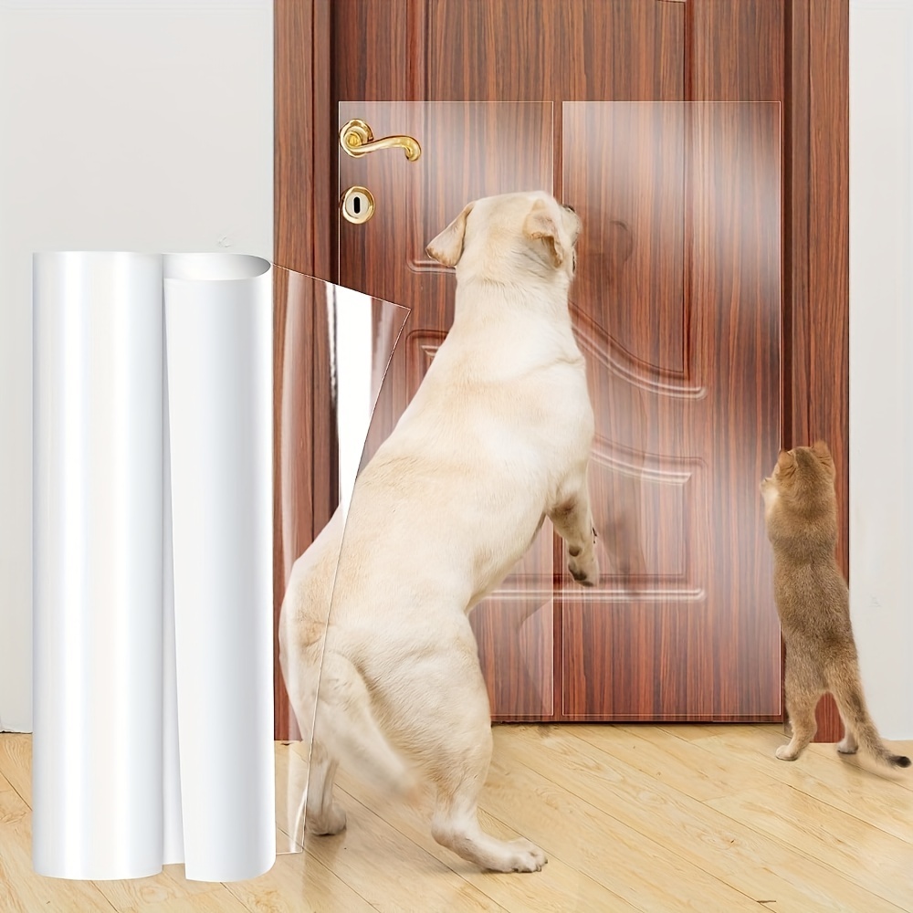 Protecteur de porte d'éraflure de chien/anti gardes auto-adhésives claires  de porte d'éraflure