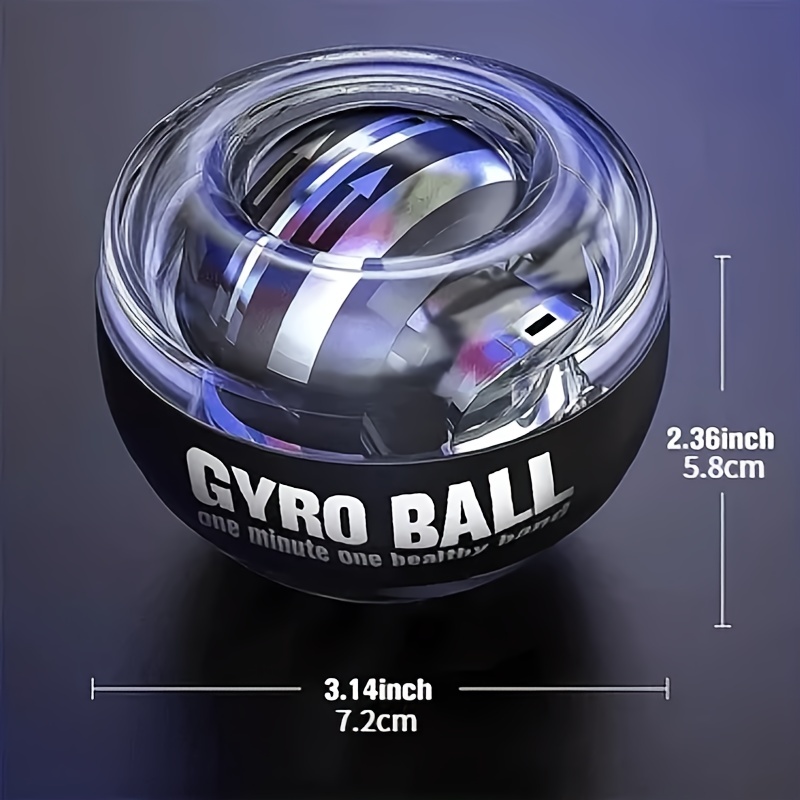 Wrist Gyro Ball, Wrist Trainer Exercises Power Ball Wrist with LED Lights,  Forearm Strengthener Essential Push-Start Spinner Gyro Ball for Wrist  exerciser 