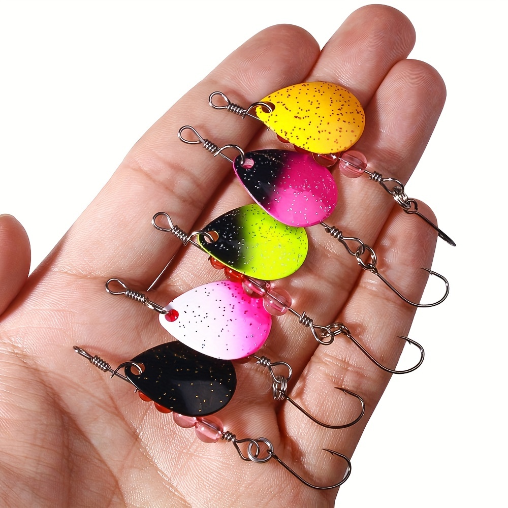 10pcs/Set Spinners Spoons Fishing Single Hook for Bass Trout Salmon