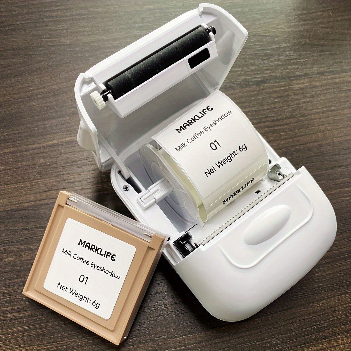 Marklife P50 Portable Thermal Label Makers With 1Roll 40×30mm Label Paper  ,Mini Thermal Label Sticker Printer For Thanks Label, Barcode,  Clothing,Jewelry, Retail, Mailing,Compatible With Android IOS