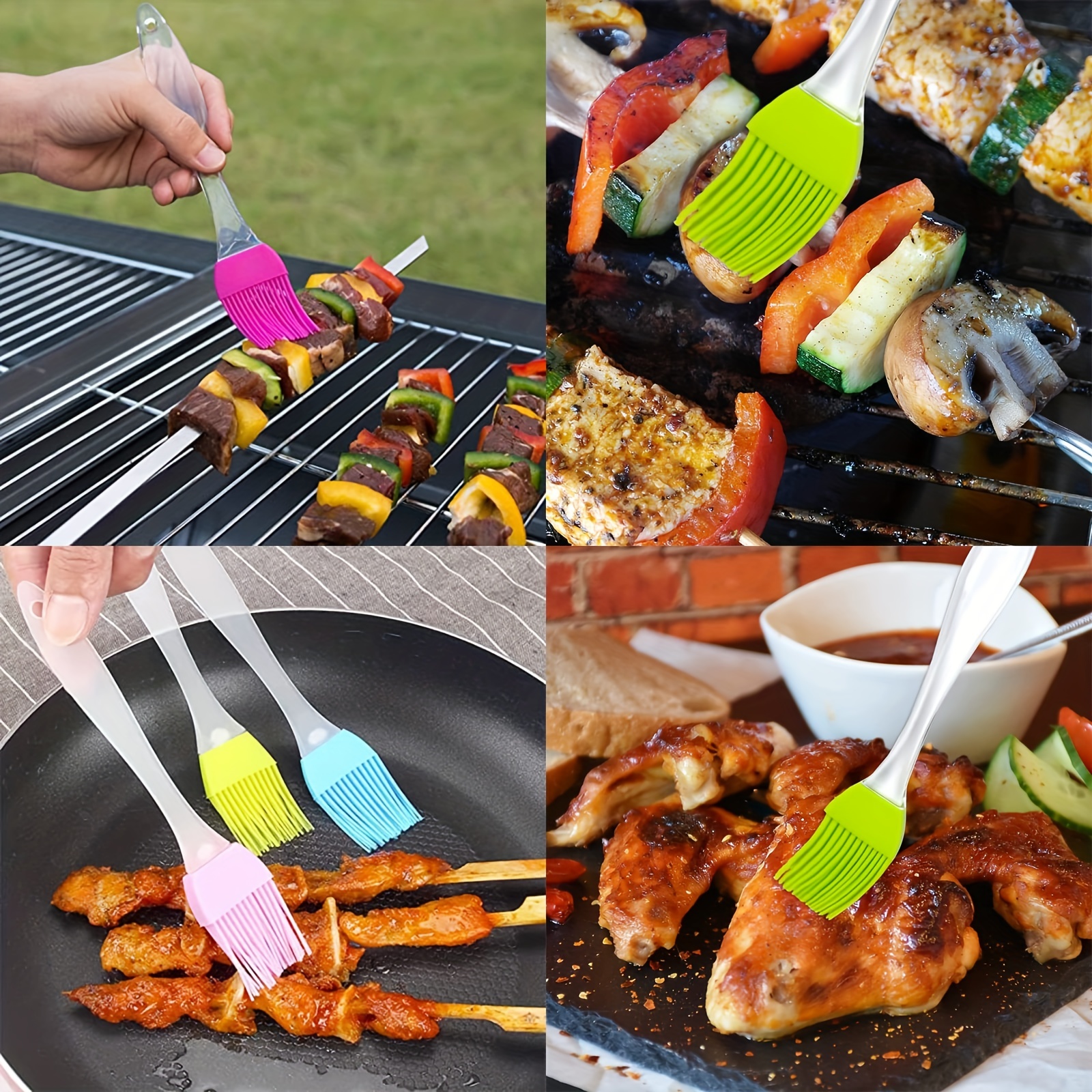 1PC Silicone Barbeque Brush Cooking BBQ Heat Resistant Oil Brushes