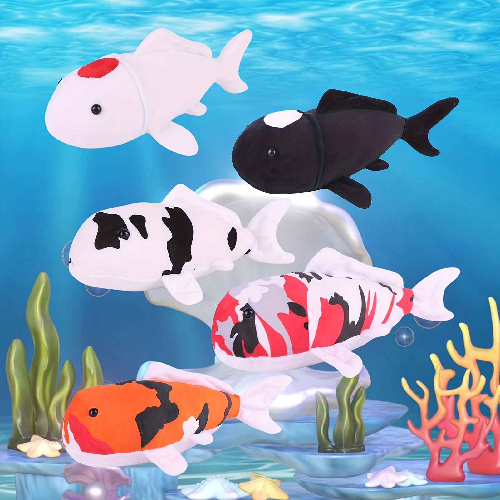 5 Colors Simulation Fish Plush Toys Brocade Carp Plush Cute - Temu