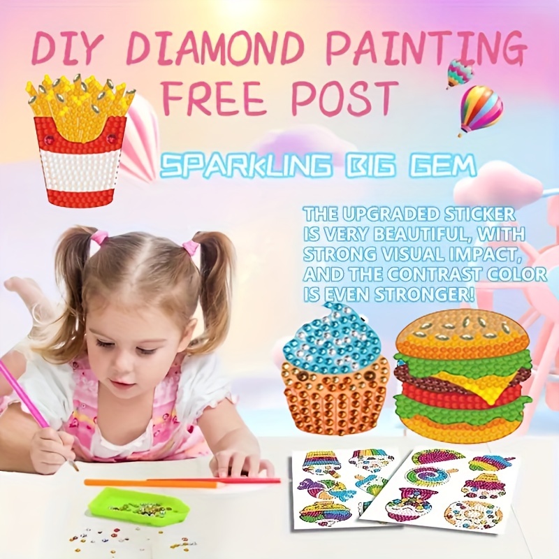 1 Set Diamond Painting Kids Set 22pcs Diamond Art Sticker - Temu