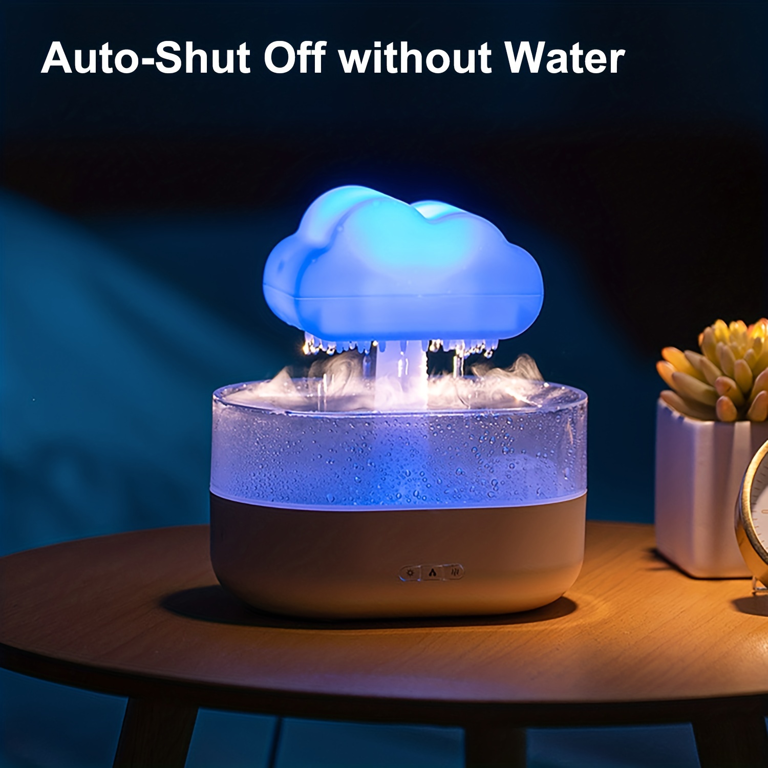 Humidificateur De Nuage De Pluie Avec Lumière De Nuit, Diffuseur