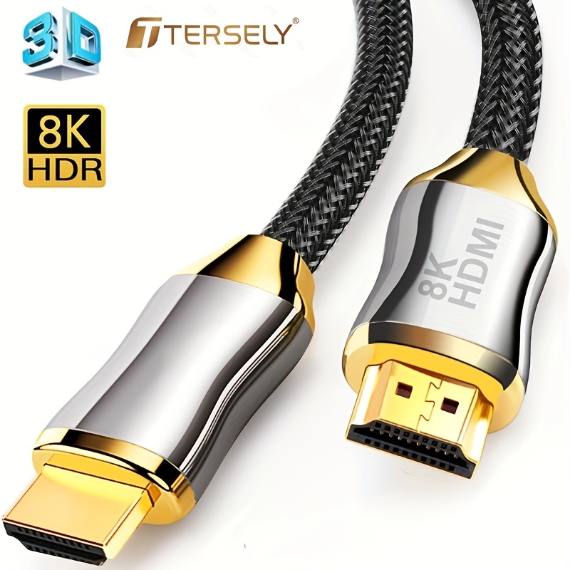 8K HDMI 2.1 Cable 2 FT, Real Certified 48Gbps Ultra High Speed HDMI Cable,  Ultra HD Braided Cord, Supports 8K@60Hz 4K@120Hz, eARC, HDR, HDCP 2.3, for