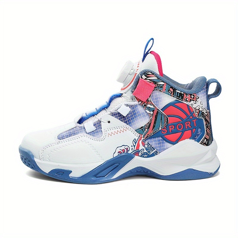 Baskets De Basketball Enfant Hixingo - Taille 31-40 EU, Unisexe, Semelle Caoutchouc Antidérapante - Pour Sport Et Quotidien