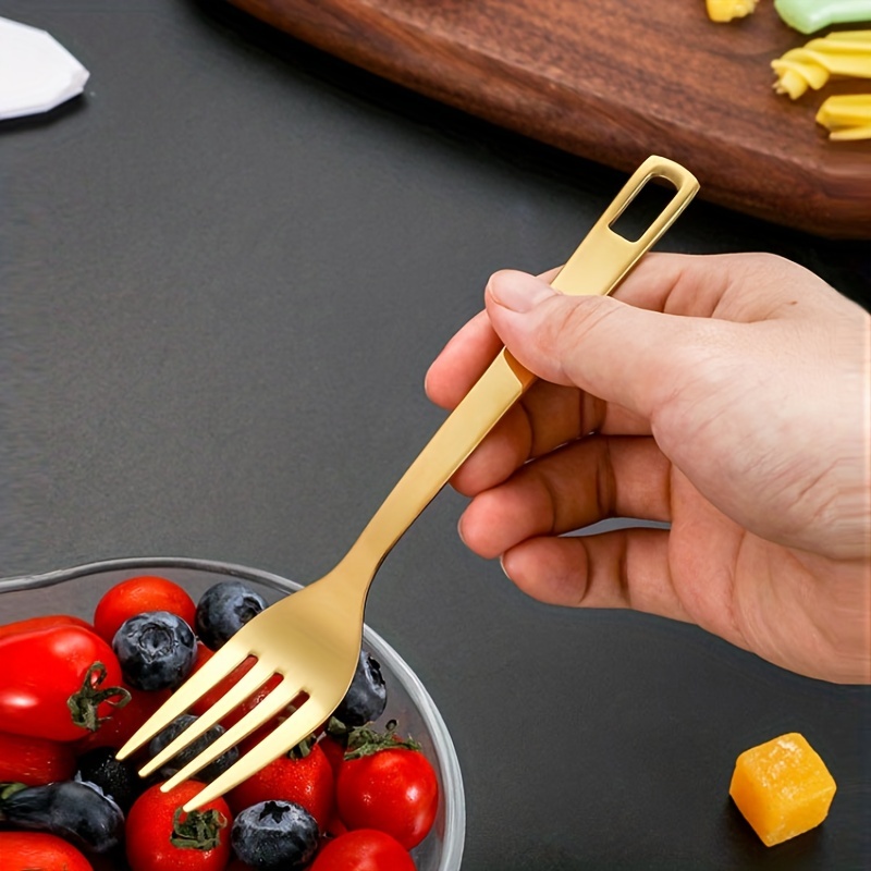 stainless steel outdoor travel hollow knife   set home western food pasta   tableware portable for outdoor mountaineering and camping travel Product details 4