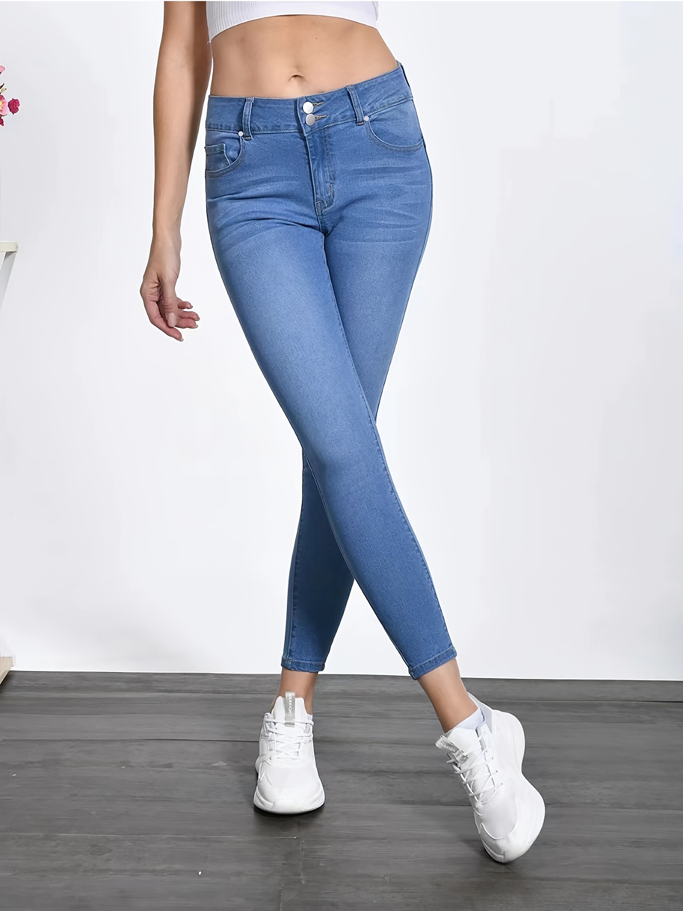 Skinny Jeans de cintura alta mujer pantalones de mezclilla