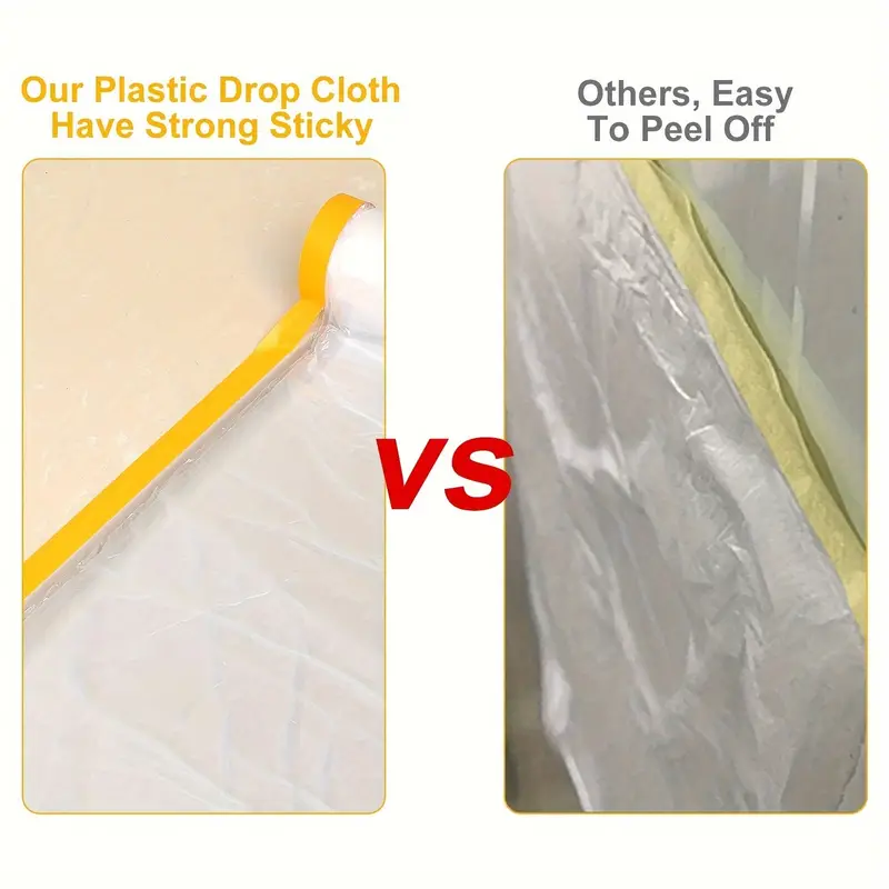 Painters Clear Plastic Drop Cloth Paint Tarp Waterproof - Temu