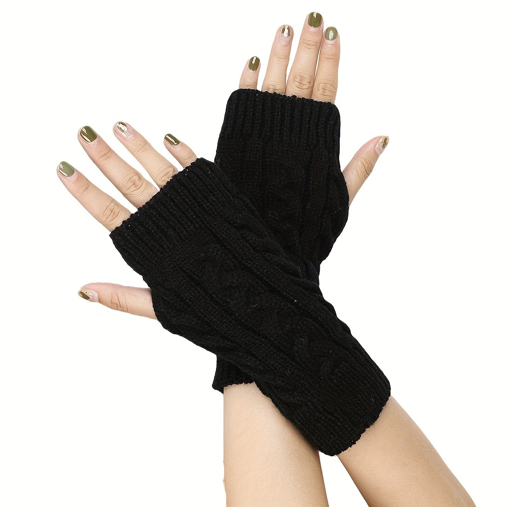 Nuevos Guantes Cálidos Invierno Guantes Sin Dedos Mujer - Temu Chile