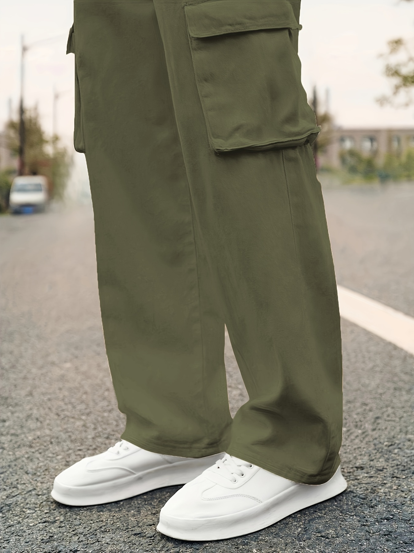 Men's Multi Flap Pocket Cargo Pants Loose Trendy Pants - Temu Saudi Arabia