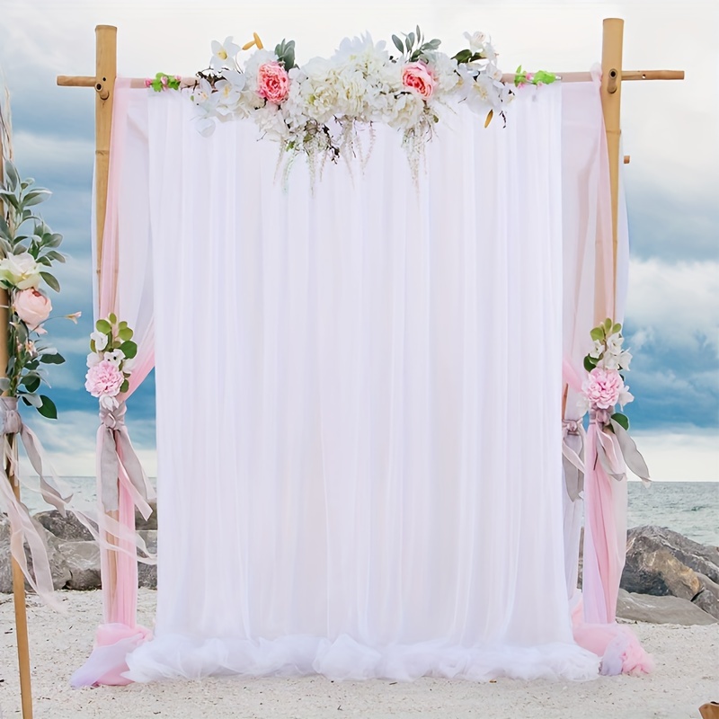 White Tulle Backdrop Curtain Perfect Weddings Photo Booths - Temu