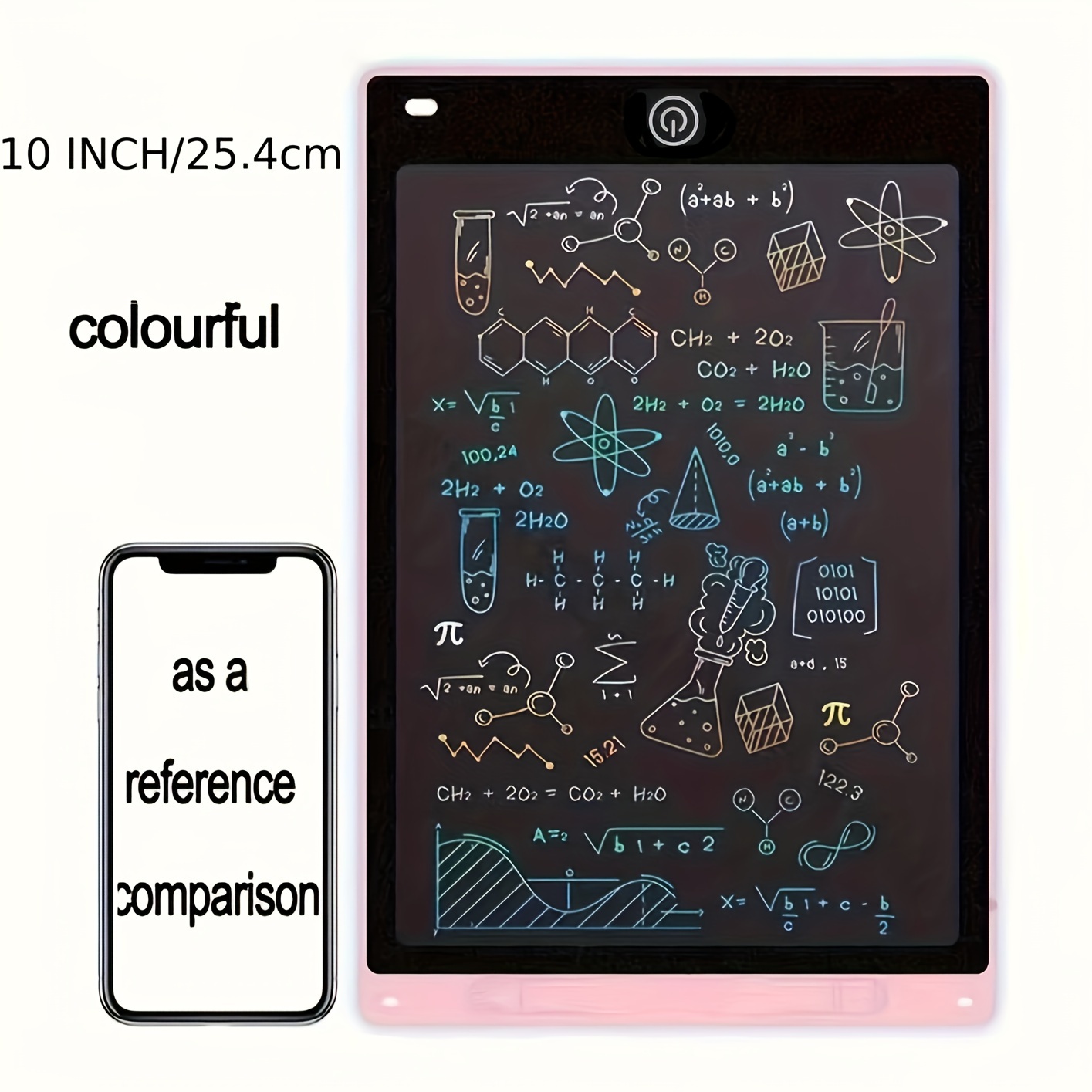 12 10 inch lcd writing tablet doodle board for kids electronic blackboard draw write on colorful screen at home school office halloween christmas thanksgiving gift