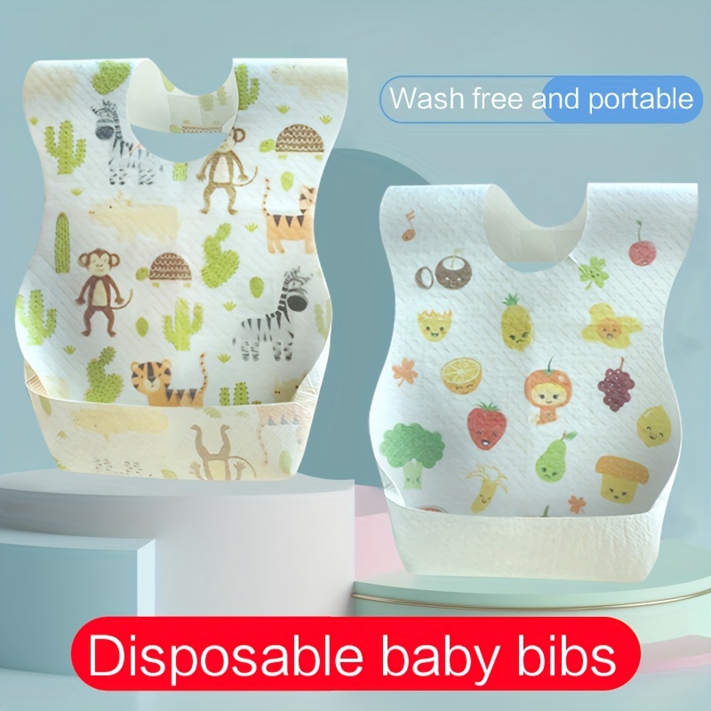 Babero impermeable,Baberos para bebé Baberos suaves ajustables lavables  impermeables para bebé Babero de alimentación con bolsillo de grado  profesional