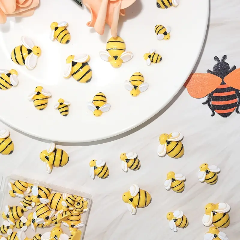 Tiny Craft Bees Small Plastic Resin Bumble - Temu