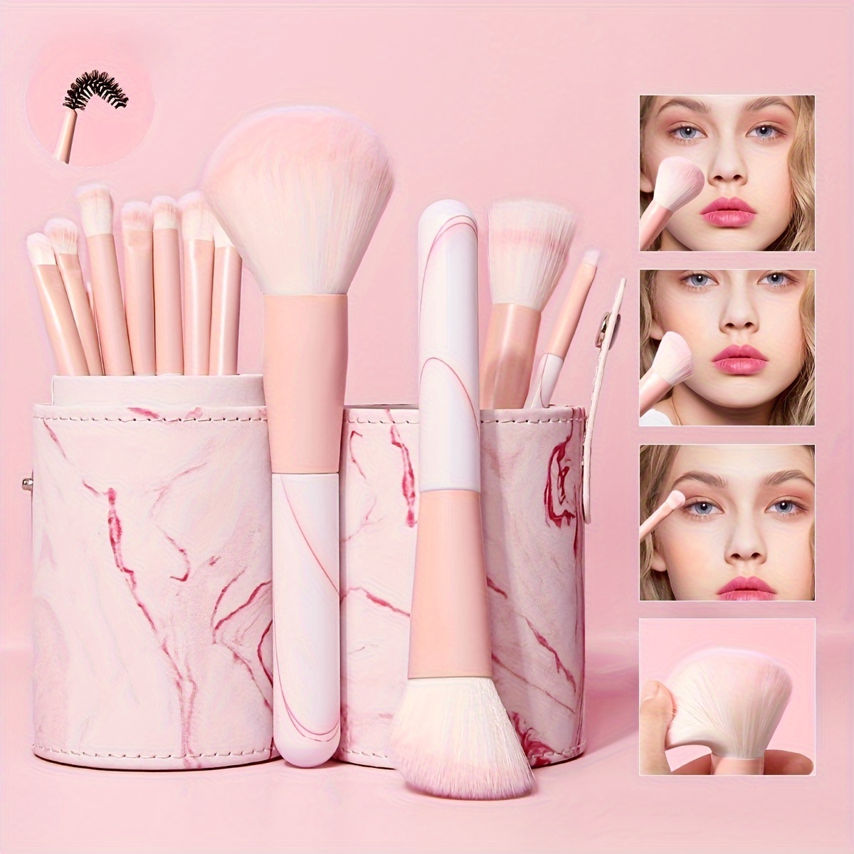 

12pcs Professional Makeup Brush Set With 1pc Storage Bucket- Soft And Fluffy For Perfect Application Of Foundation, Powder, And Eyeshadow - Perfect For Christmas Gift - Gift Set Mother's Day Gift