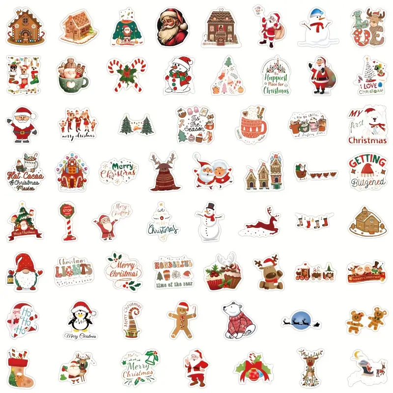 Christmas Stickers Cute Merry Christmas Vinyl Stickers For Water