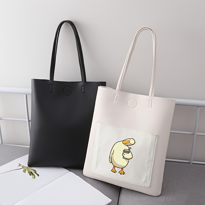 Fashion All-match Shoulder Bag, Large-capacity Pu Handbag, Duck  Large-capacity Tote Bag - Temu France