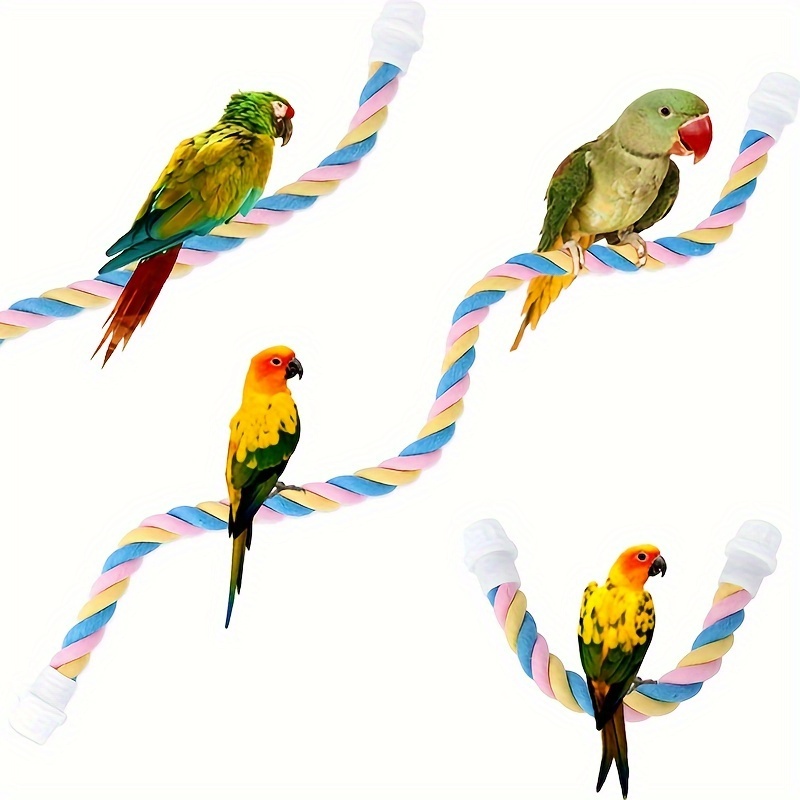 Parrot Standing Climbing Toy Bird Rope Perch Bird Swing Cage - Temu