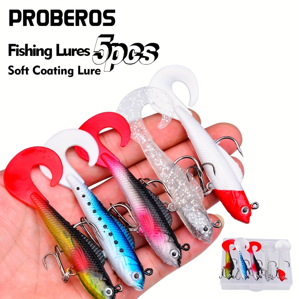 Proberos Artificial Silicone Soft Fishing Lures Hook - Temu
