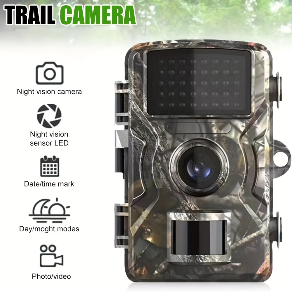 Mini cámara de sendero, cámara de juego de 24 MP 1080P con visión nocturna  infrarroja de bajo brillo activado por movimiento, cámara de caza