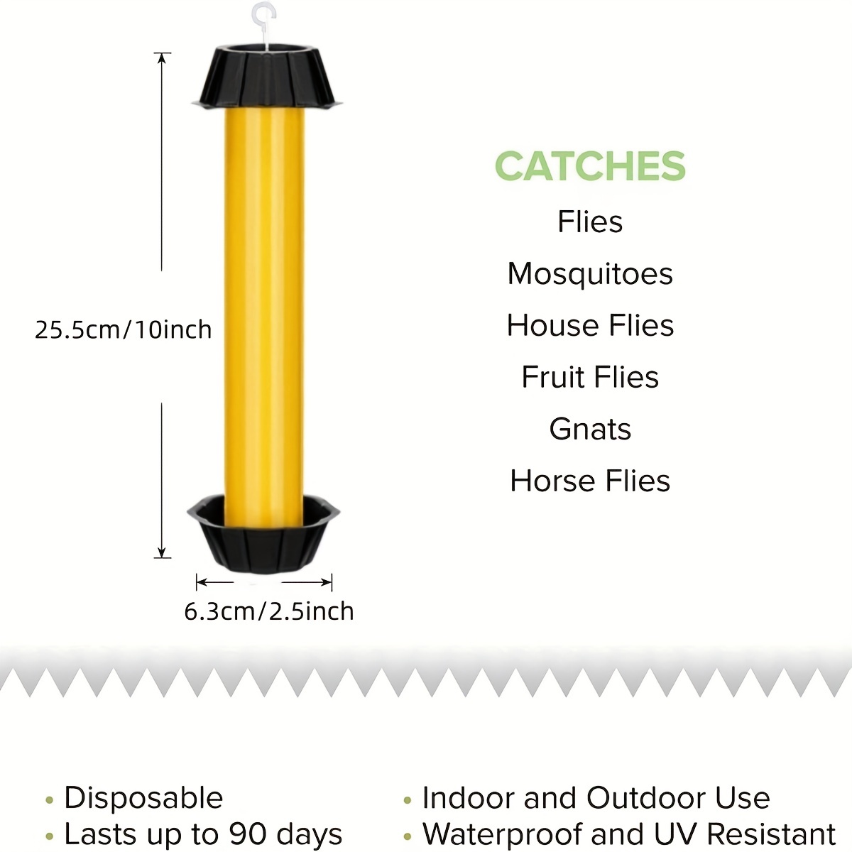 Fly Traps for Indoor Outdoor Hanging Fly Stick Sticky Mosquito Trap Fruit  Fly Stick Trap Home Insect Fly Sticky Trap, 10 x 2.5 Inches (4 Pcs) in 2023
