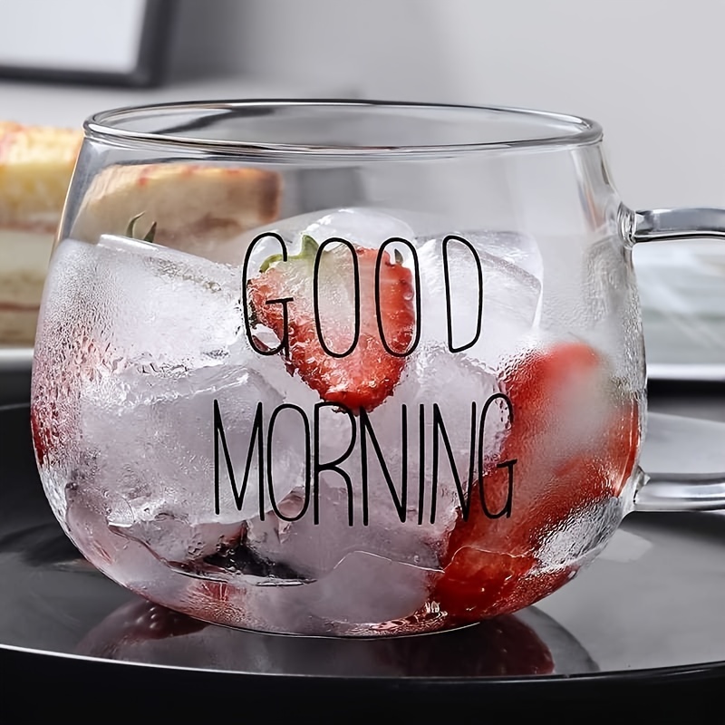 Breakfast Cups With Handles Clear Tumblers Round Fun Cups - Temu