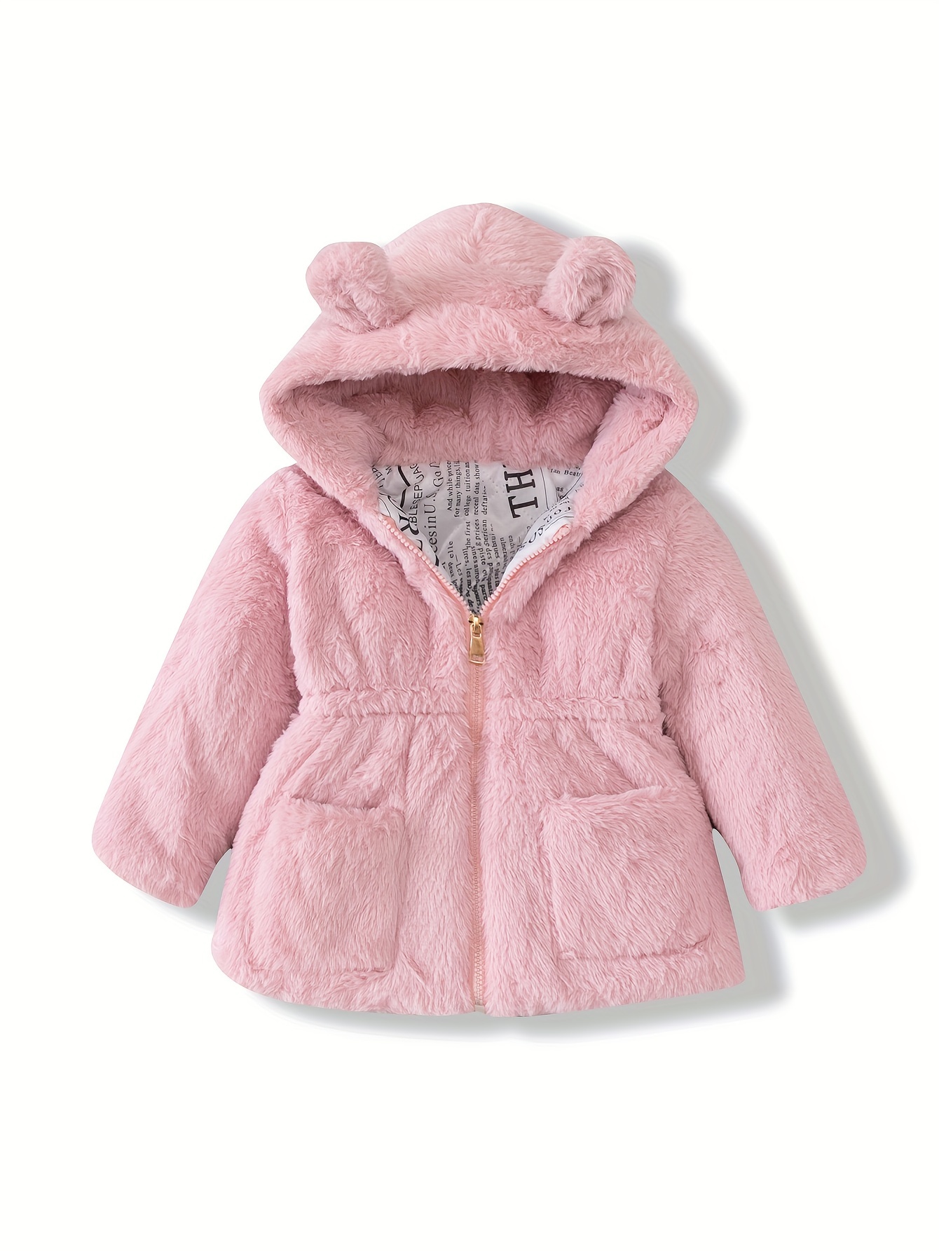 Baby Little Girls Winter Fleece Coat Faux Fur Kids Jacket - Temu United  Arab Emirates