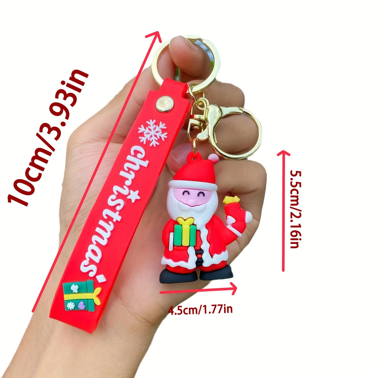 Funny Key Chain Creative Christmas Santa Claus Christmas Key Chains Key  Ring Car Key Accessories Bag Pendant Decoration B 