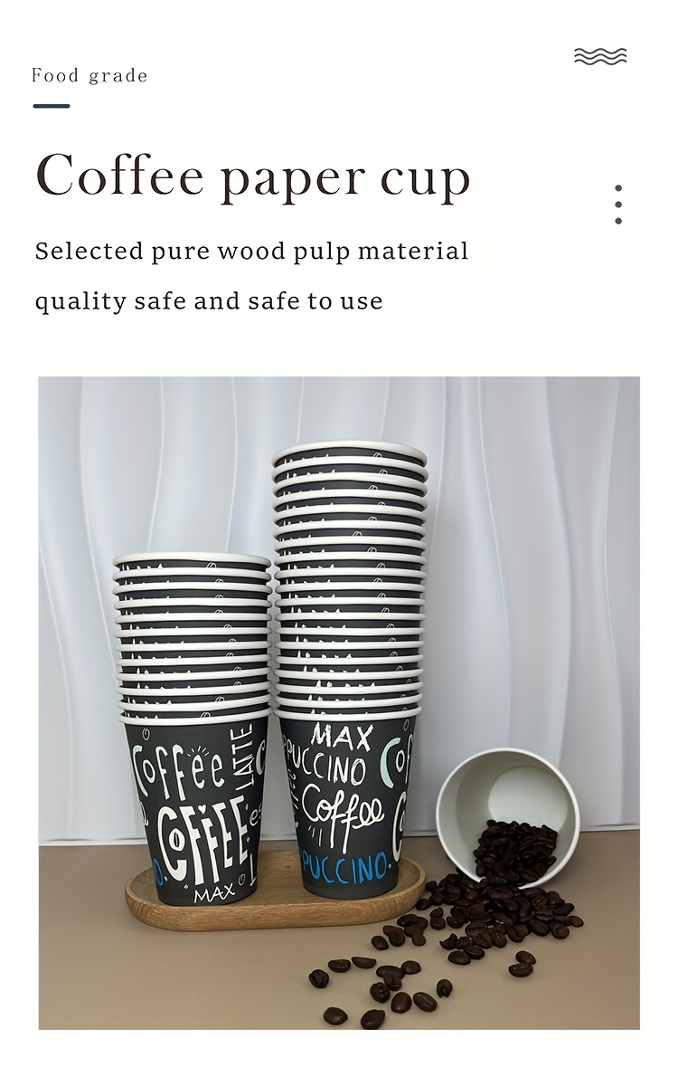 Disposable Coffee Cups With Lids,, Thickened Paper Cup, Perfect For Hot And  Cold Drinks, For Home Parties, Picnic, Bbq, Travel, Wedding, Christmas And  Any Festivals, Kitchen Supplies - Temu