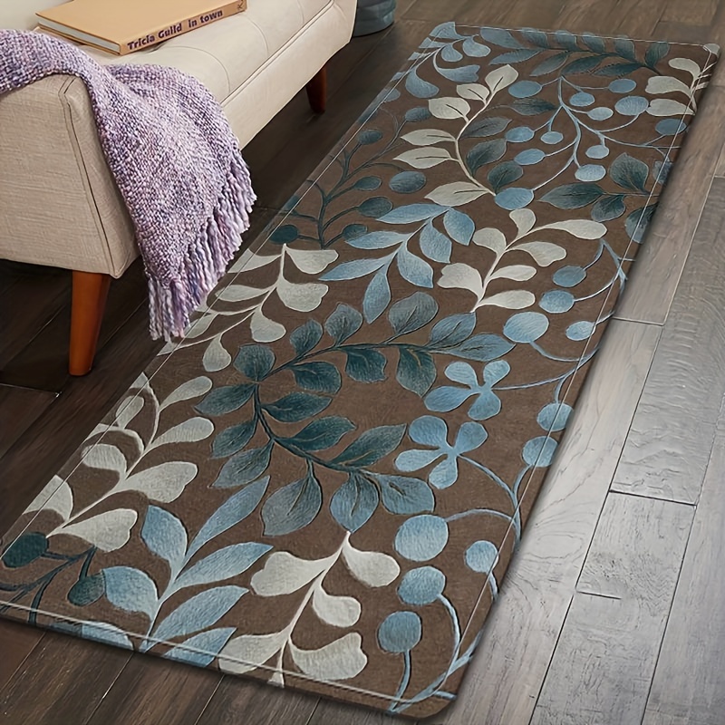 Kitchen Runner Rugs, Entryway Brown Runner Rugs, Modern Long