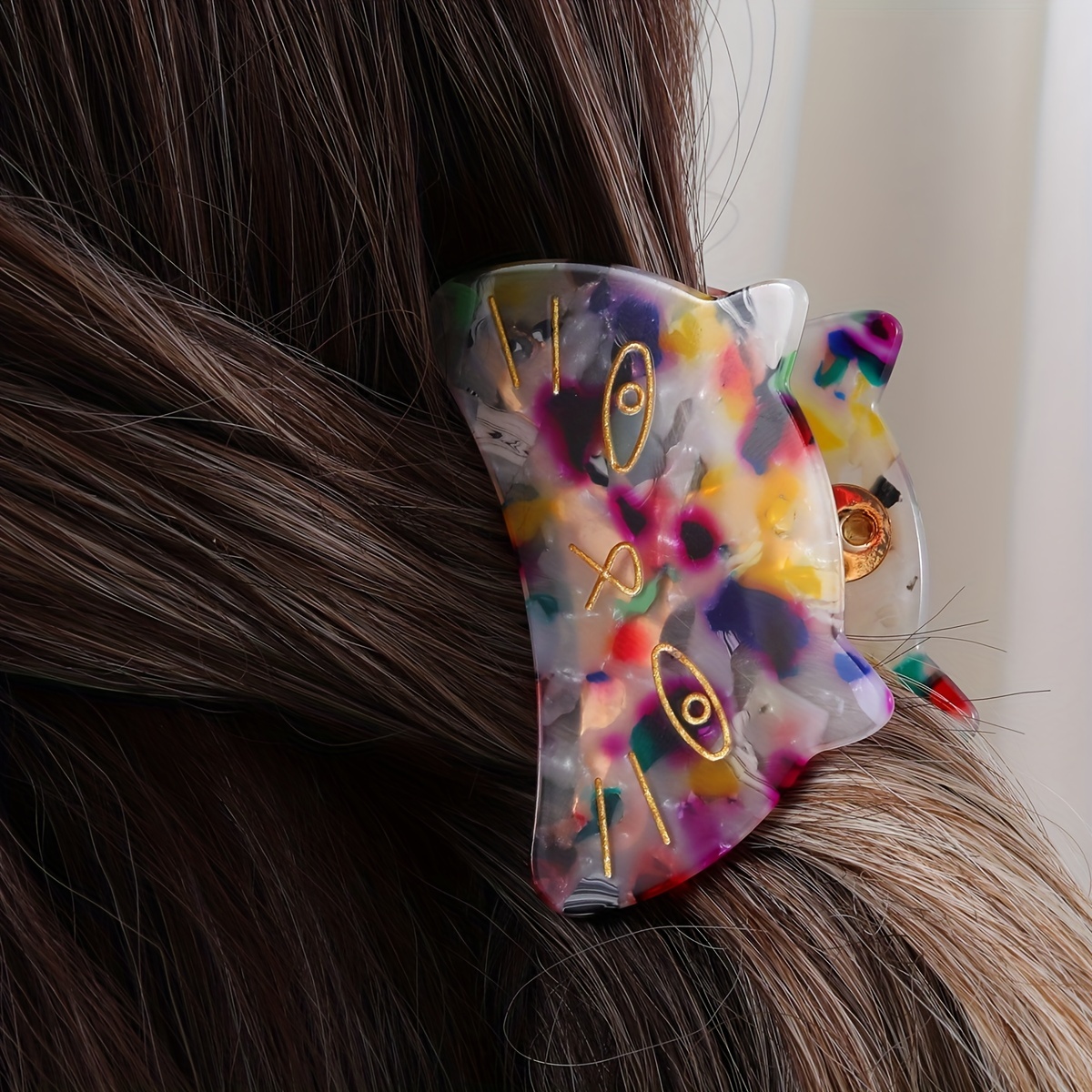 

Mixed Color Hair Claw Clips Cute Cat Element Ponytail Holder For Women Hair Accessories