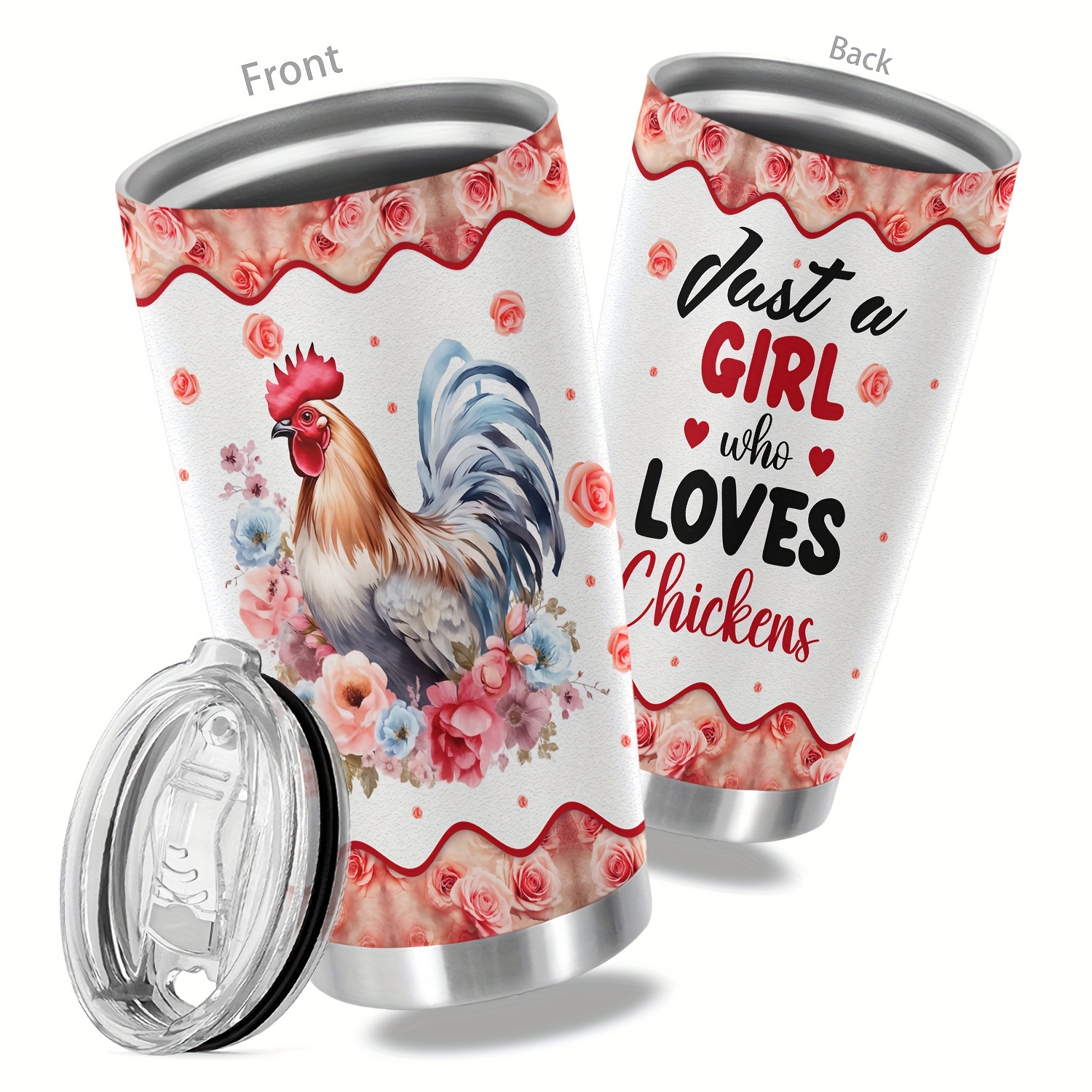 Egg Gift Cup, For Men, Women, Cocks And Hens Are Happier Together, Insulated  Travel Coffee Mug With Lid - Temu