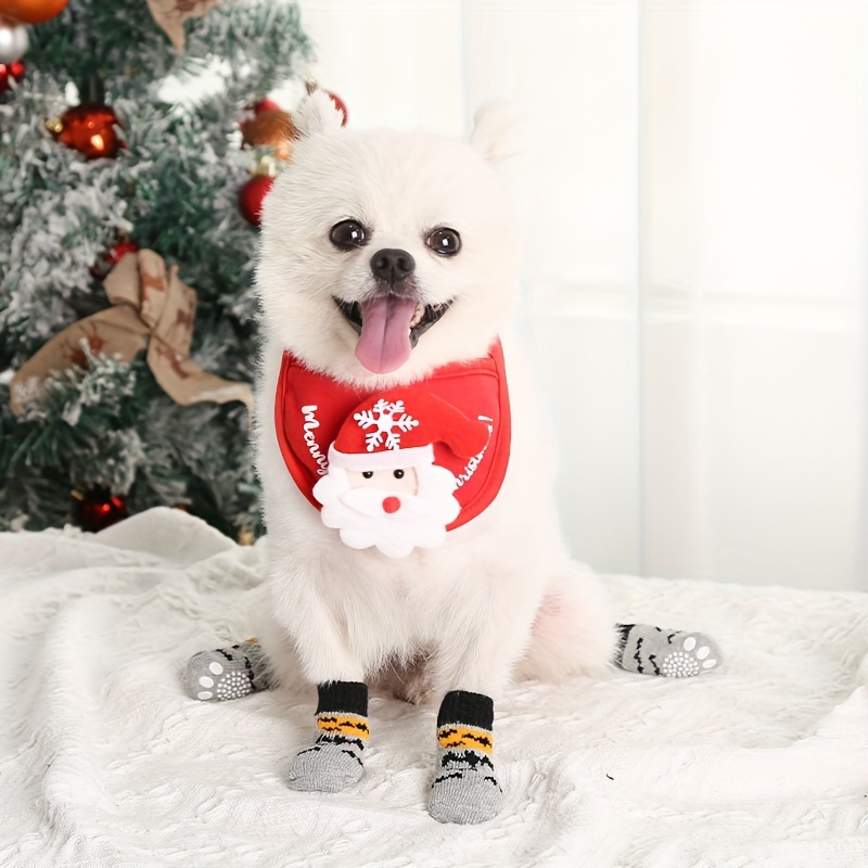 Calcetines Antideslizantes Para Perros Con Correas - Temu