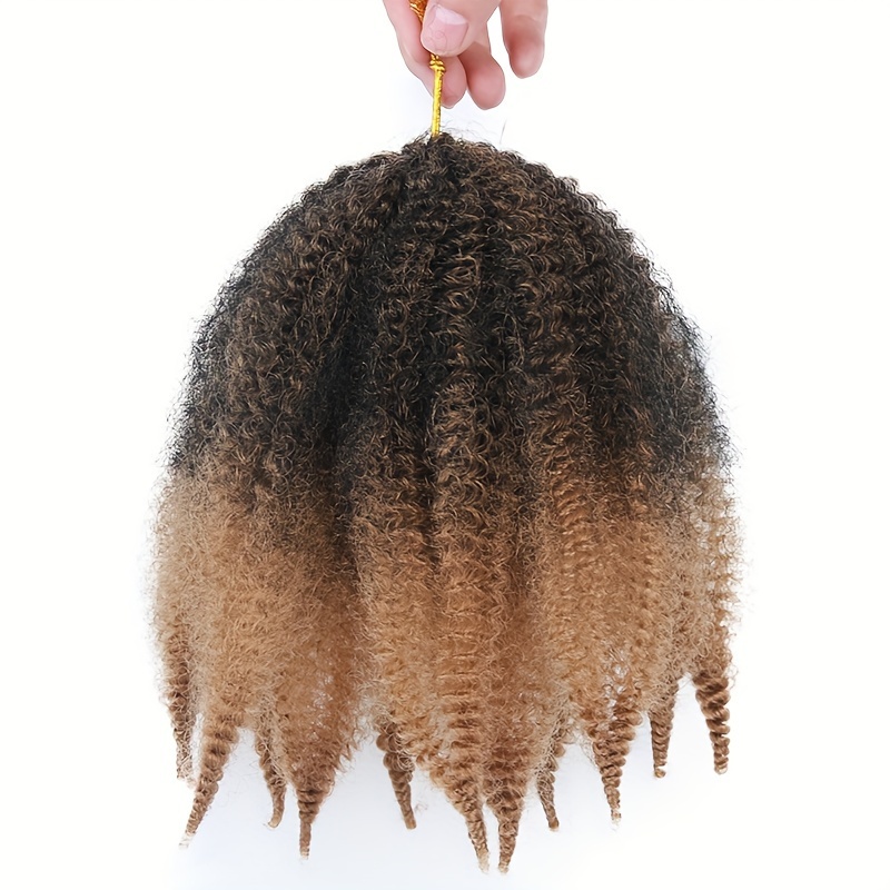 TEMU Short Soft Afro Hair Short 8inch Hair Braids Synthetic Colored Crochet Braiding Hair Extensions For Women