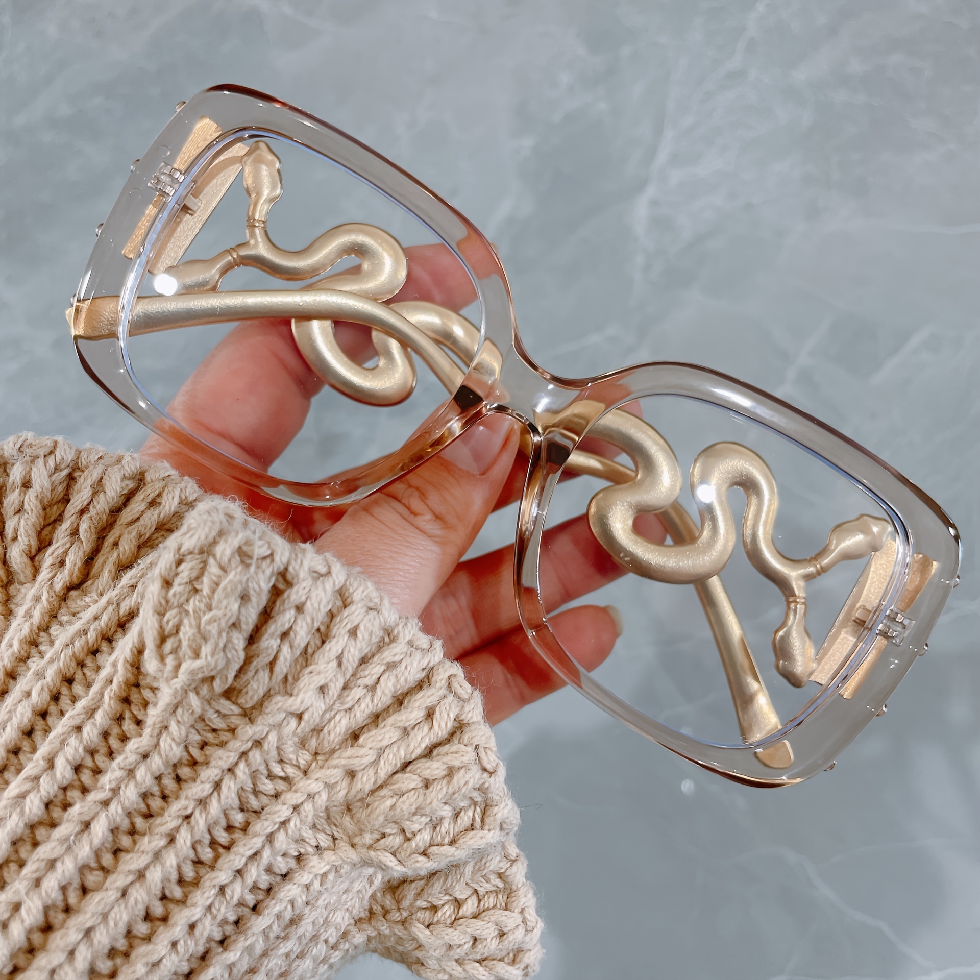 Armações de óculos ópticos quadrados Owl vintage unissex - Temu