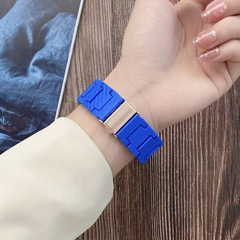 www. Luxury Strap for Apple Watch Band Series 8 7 6 5 Resin Lady Bracelet Band Color: Transparent, Band Width: 42mm / 44mm / 45mm / 49mm