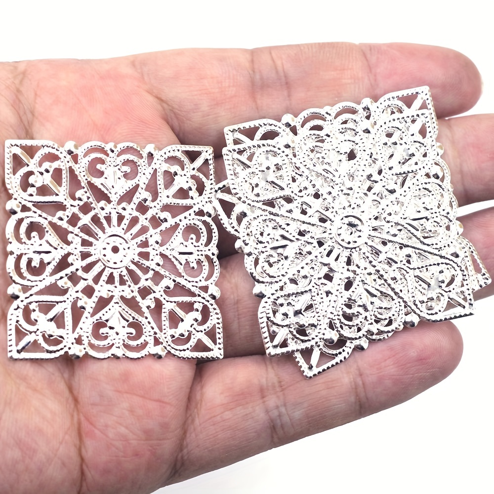 Mix Filigree Crafts Hollow Diy Embellishments Findings - Temu