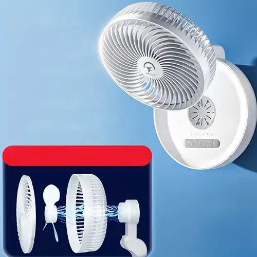 1 Ventilateur De Circulation À Tête Oscillante Pliable Rétractable