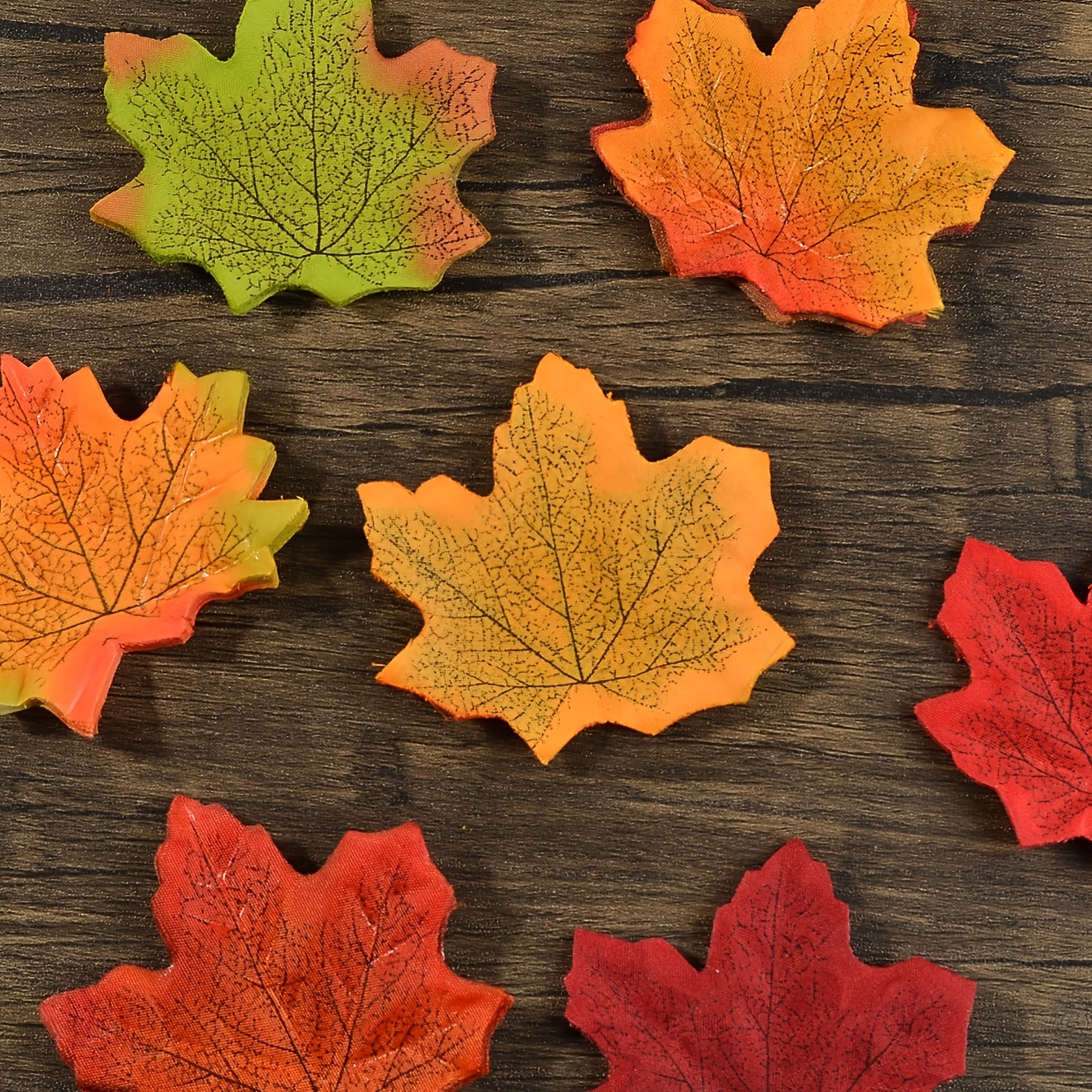 Faux Autumn Leaves Artificial Maple Leave Fake Fall Dried - Temu