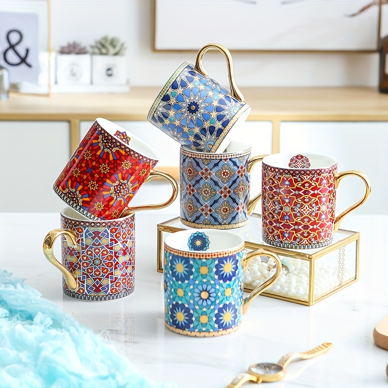 Evil Eye Cups Ceramic Coffee Mug And Plate Set Hamsa Cute - Temu