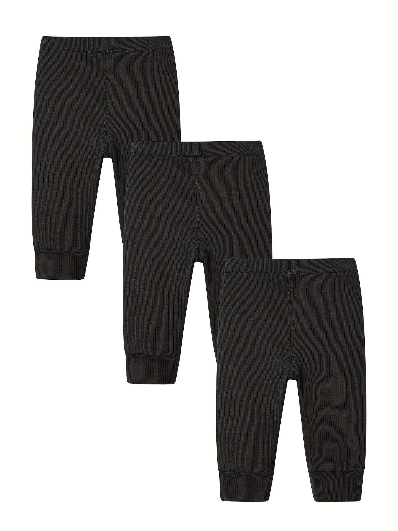 3pcs Toddler Baby Comfy Stretchy Cropped Pants