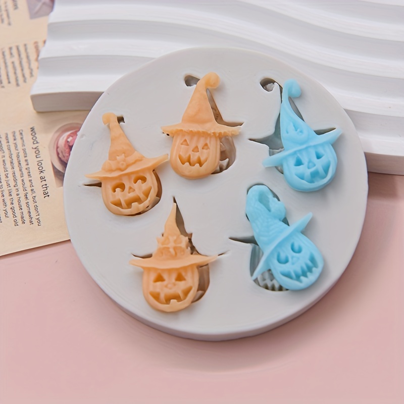 1pc Silicone Cake Mold Cartoon Halloween Pumpkin Shaped Baking Pan