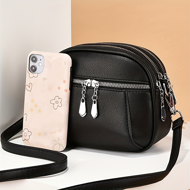  Small Crossbody Bags for Women, Black Waterproof Cell