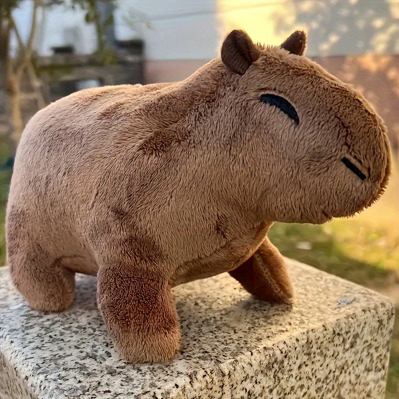 Capybara Wearing Strawberry Headbands Plush Toy Simulation - Temu Canada