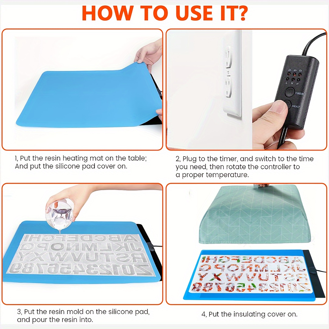 Resin Heating Mat Fast Curing Machine Silicone Mat With Time - Temu
