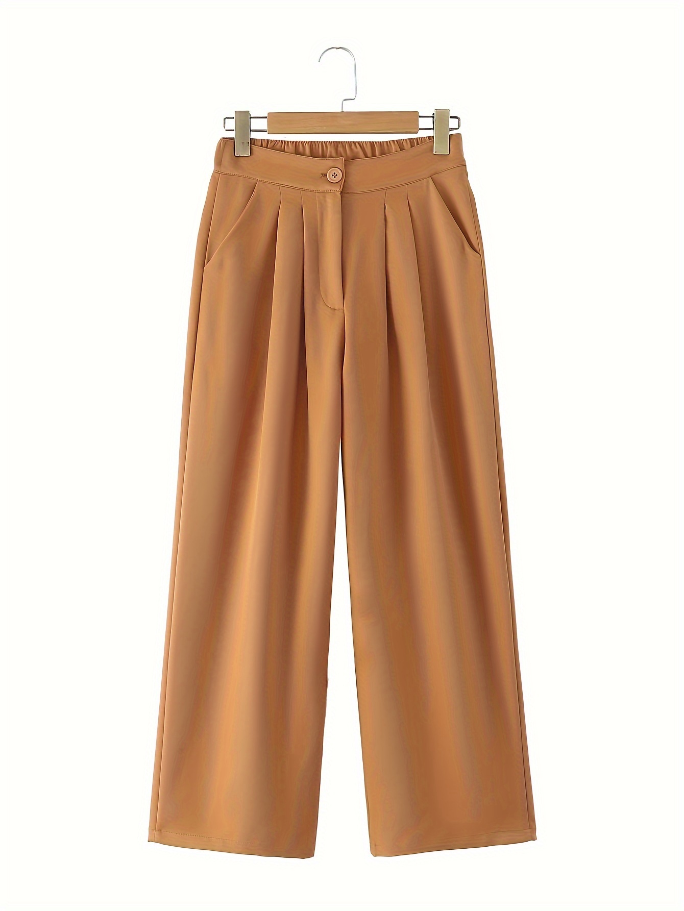 High Waist Wide Leg Pants, Casual Loose Pants For Spring & Summer, Women's  Clothing