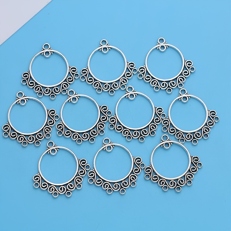 Hollow Round Connector For Jewelry Making Earrings Necklace - Temu