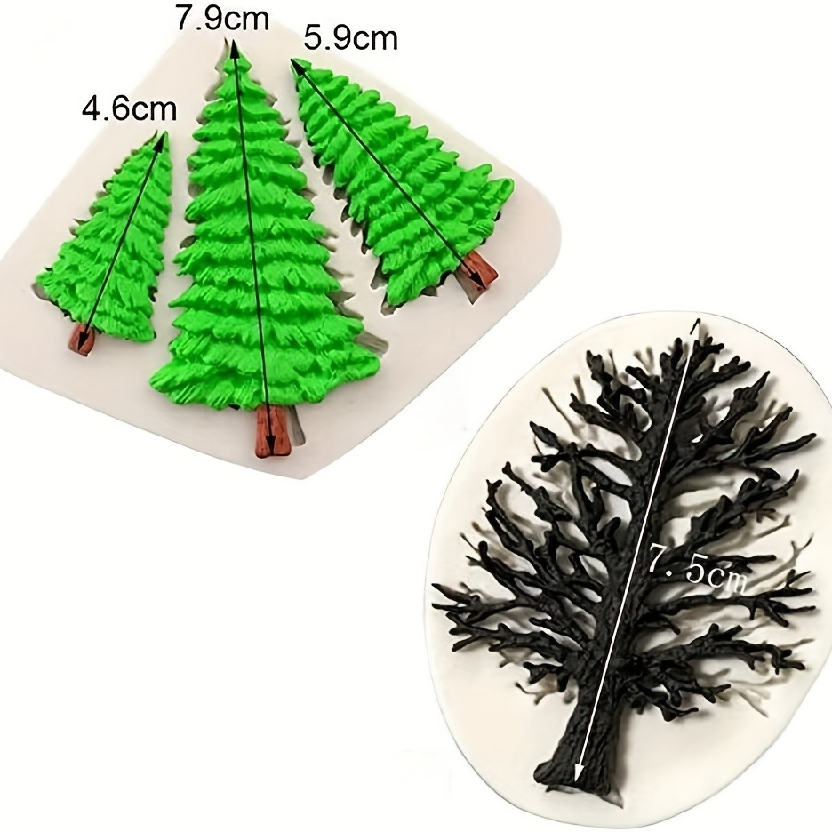 New Pine Leaf Silicone Fondant Mold Christmas Tree Cake Decorating Silicone  Soap Moulds Cupcake Decorations Bakeware Bakeware