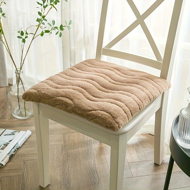 Autumn Winter Plush Dining Chair Cushion Thickened Temu